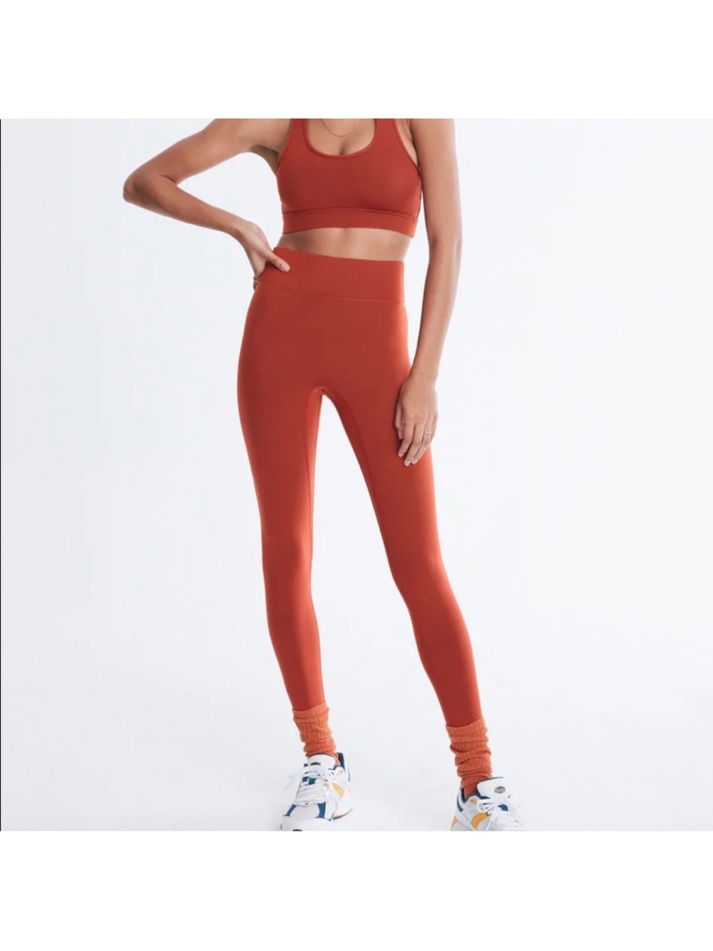 ALL ACCESS High-Rise Rust Active Leggings